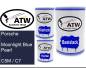 Preview: Porsche, Moonlight Blue Pearl, C5M / C7: 500ml Lackdose + 500ml Klarlack + 250ml Härter - Set, von ATW Autoteile West.